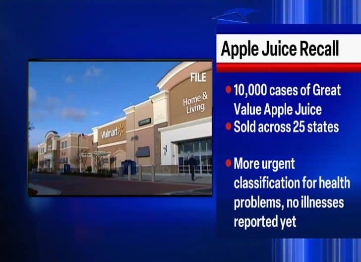 The News House Great Value Apple Juice Recall Due to High Arsenic Levels